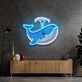 blauer Wal LED-Neonschild Wohnzimmer Kinderzimmer