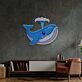 blauer Wal LED-Neonschild Wohnzimmer Kinderzimmer