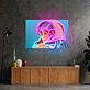 Astronautenhelm mit langen Haaren LED-Neonschild Wohnzimmer Büro