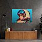 Astronautenhelm mit langen Haaren LED-Neonschild mit UV-Druck Wohnzimmer Büro