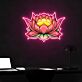 Lotusblume LED-Neonschild für Wohnzimmer Yoga Studio