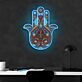 Hamsa Hand Symbol LED-Neonschild Wohnzimmer Meditationsraum