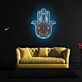 Hamsa Hand Symbol LED-Neonschild Wohnzimmer Meditationsraum