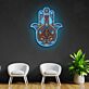 Hamsa Hand Symbol LED-Neonschild Wohnzimmer Meditationsraum
