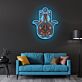 Hamsa Hand Symbol LED-Neonschild Wohnzimmer Meditationsraum
