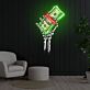 Skelett-Hand mit Geldscheinen LED-Neonschild Wohnzimmer Bar