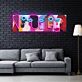 Abstrakte Gesichter mit Augen LED-Neonschild Wohnzimmer Kunstdekor