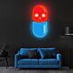 Totenkopf in Kapsel LED-Neonschild Wohnzimmer Bar