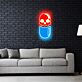 Totenkopf in Kapsel LED-Neonschild Wohnzimmer Bar