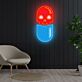 Totenkopf in Kapsel LED-Neonschild Wohnzimmer Bar