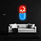 Totenkopf in Kapsel LED-Neonschild Wohnzimmer Bar