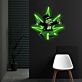 Spielfigur mit Cannabisblatt LED-Neonschild Wohnzimmer Gamingzimmer