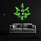 Spielfigur mit Cannabisblatt LED-Neonschild Wohnzimmer Gamingzimmer
