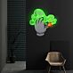 Cartoonhand mit Zigarette und Rauch LED-Neonschild Wohnzimmer Bar