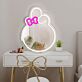 Hasenkopf mit Schleife LED-Neonschild Kinderzimmer Wohnzimmer