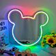 Bärkopf Silhouette LED-Neonschild für Kinderzimmer Wohnzimmer