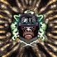 Gorilla mit Motorradhelm und Schutzbrille LED-Neonschild für Gaming Bar