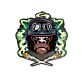 Gorilla mit Motorradhelm und Schutzbrille LED-Neonschild mit UV-Druck für Gaming Bar