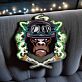 Gorilla mit Motorradhelm und Schutzbrille LED-Neonschild für Gaming Bar