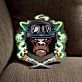 Gorilla mit Motorradhelm und Schutzbrille LED-Neonschild für Gaming Bar