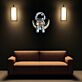Astronaut mit Burger und Getränk auf Mond LED-Neonschild Schlafzimmer Wohnzimmer