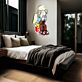 Engelsfigur mit Turnschuhen sitzend LED-Neonschild Schlafzimmer Wohnzimmer