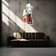 Engelsfigur mit Turnschuhen sitzend LED-Neonschild Schlafzimmer Wohnzimmer