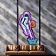 Astronaut mit Basketball LED-Neonschild für Gaming Jugendzimmer