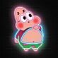 schlafender Seestern Cartoonfigur LED-Neonschild mit UV-Druck Kinderzimmer
