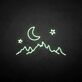 Berglandschaft mit Mond und Sternen LED-Neonschild Wohnzimmer Schlafzimmer