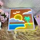 Strand mit Sonnenuntergang und Palme LED-Neonschild Wohnzimmer Home Deko