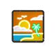 Strand mit Sonnenuntergang und Palme LED-Neonschild mit UV-Druck Wohnzimmer Home Deko