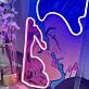 Kussendes Paar im Pop Art Stil LED-Neonschild mit UV-Druck Wohnzimmer Schlafzimmer