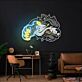 Bulldog mit Krallen LED-Neonschild für Wohnzimmer oder Gamingzimmer