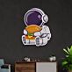 Astronaut mit Burger LED-Neonschild Wohnzimmer Schlafzimmer