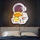 Astronaut mit Burger LED-Neonschild Wohnzimmer Schlafzimmer