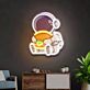 Astronaut mit Burger LED-Neonschild Wohnzimmer Schlafzimmer