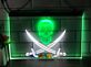 Totenkopf mit gekreuzten Säbeln LED-Neonschild für Bar Club