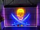 Totenkopf mit gekreuzten Säbeln LED-Neonschild für Bar Club