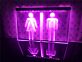 Toiletten Symbol Damen und Herren LED-Neonschild für Restaurant und Büro