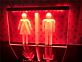 Toiletten Symbol Damen und Herren LED-Neonschild für Restaurant und Büro