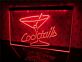 Cocktailglas LED Neonschild für Bar und Club