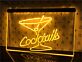 Cocktailglas LED Neonschild für Bar und Club