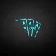 Drei Asse als LED-Neonschild