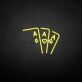 Drei Asse als LED-Neonschild