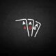 Drei Asse als LED-Neonschild