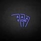 Drei Asse als LED-Neonschild