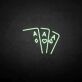 Drei Asse als LED-Neonschild