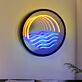 Sonnenuntergang über Wellen LED-Neonschild für Wohnzimmer oder Bar