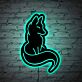 sitzender Fuchs LED-Neonschild Wohnzimmer Bar